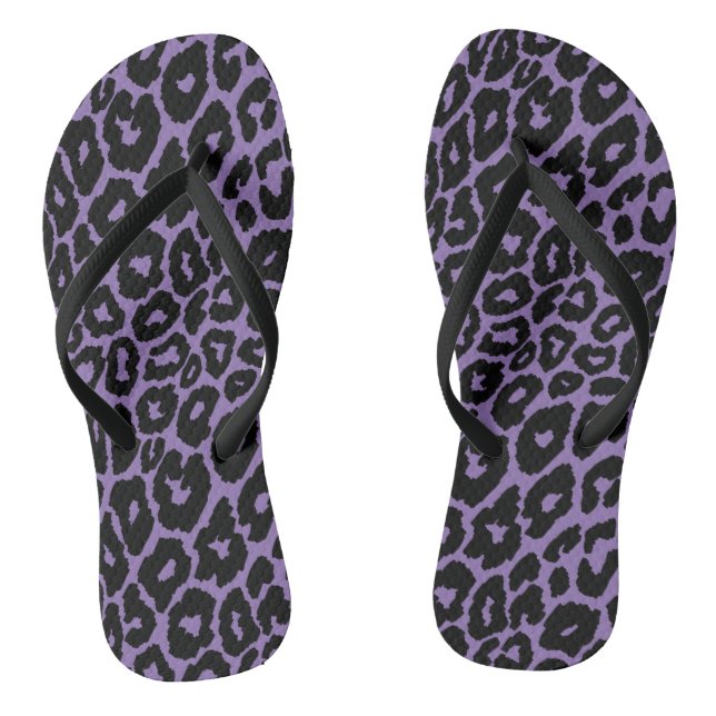 Chanclas Estampado de leopardo con cambiador de fondo púrpu (Plantilla)