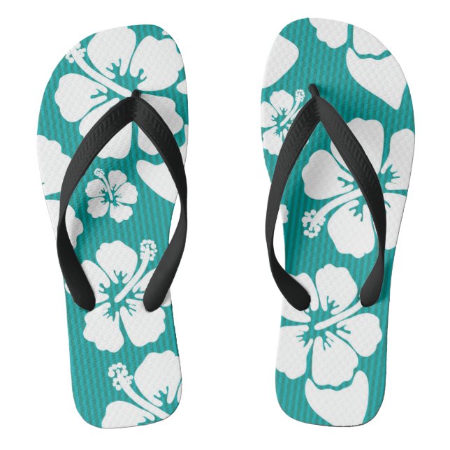Chanclas Estampado de plores hawaiano del hibisco (Plantilla)