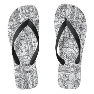 Chanclas Estilo Art Deco Simetría Patrón de arte Flip Flops