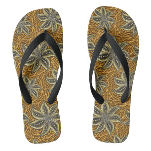 Chanclas Estilo de Batik Floral Resumen Africano