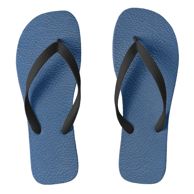 Chanclas estilo de cuero azul (Plantilla)