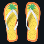 Chanclas Estilo divertido de la fruta tropical del verano<br><div class="desc">Este "flip-flop bonito del verano de la piña linda del diseño único elegante divertido de las frutas tropicales" es definitivamente un regalo bonito para usted o los amigos en esta estación de verano. (Usted puede añadir el texto, el monograma o el nombre sobre este diseño haciendo clic el personalizar él...</div>
