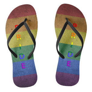 Chanclas Estilo retro de la bandera del orgullo LGBT