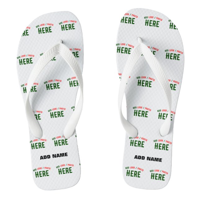 CHANCLAS ESTILOSO MODERNO PERSONALIZABLE BLANCO VERIFICADO  (Plantilla)