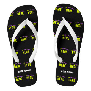 CHANCLAS ESTILOSO MODERNO PERSONALIZABLE NEGRO VERIFICADO D