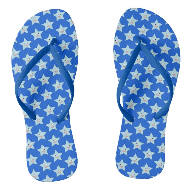 Chanclas Estrella brillante de la celebración azul Flip Flo (Plantilla)