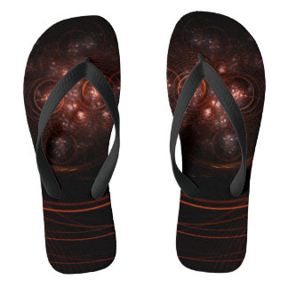 Chanclas Estrella Carmesí Orbita Arte Cósmico Abstracto
