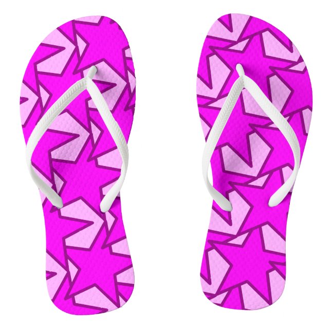 Chanclas Estrella geométrica moderna - violeta y rosa (Plantilla)