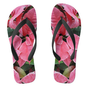 Chanclas Estrella plateada de mármol Poinsettias Flor de va
