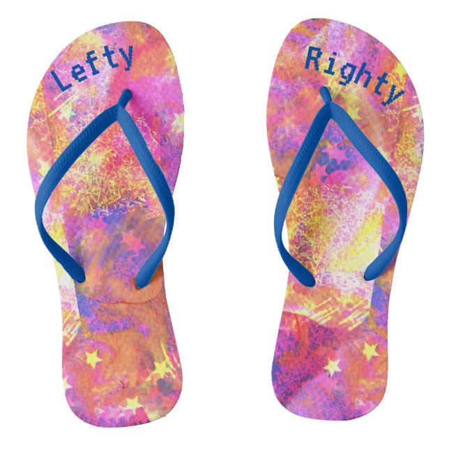 Chanclas Estrellas cósmicas en una galaxia de rojos naranja (Plantilla)