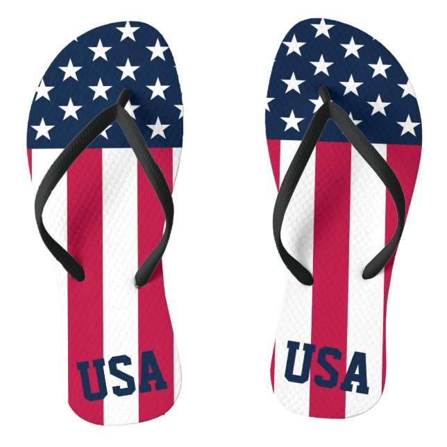 Chanclas Estrellas de la bandera de los Estados Unidos y ti (Plantilla)