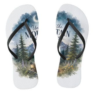 Chanclas Estrellas de la montaña bajo la montaña Camping No
