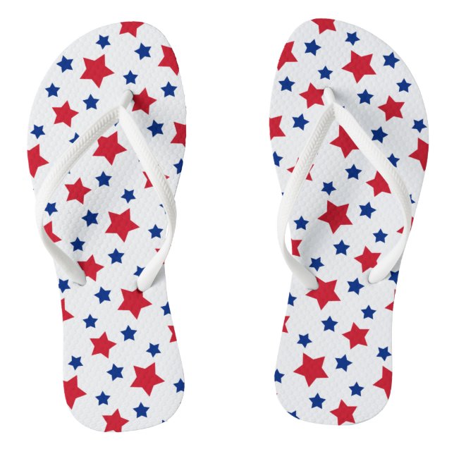 Chanclas Estrellas Patrióticas Rojo Blanco Azul (Plantilla)