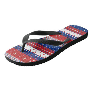 Chanclas Estrellas patrióticas y bandas resumen bandera est