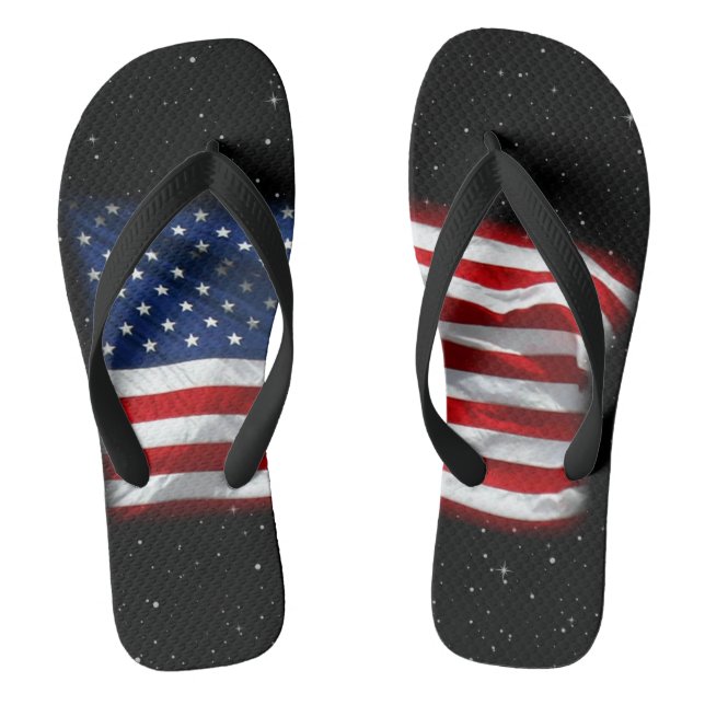 Chanclas Estrellas y bandas Bandera Patriótica Estadouniden (Plantilla)