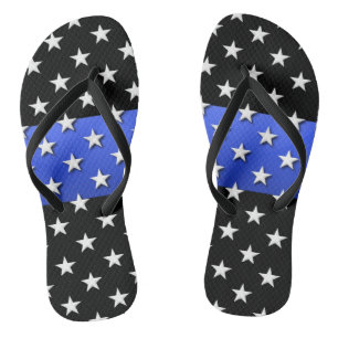 Chanclas Estrellas y franjas de la policía delgadas de la L