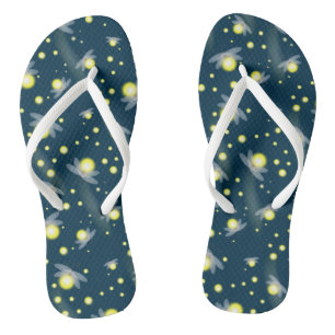 Chanclas Etéreo y brillante luciérnagas en el patrón noctur