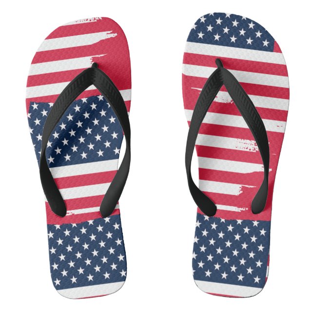 Chanclas Etnio viejo de la bandera de los Estados Unidos (Plantilla)
