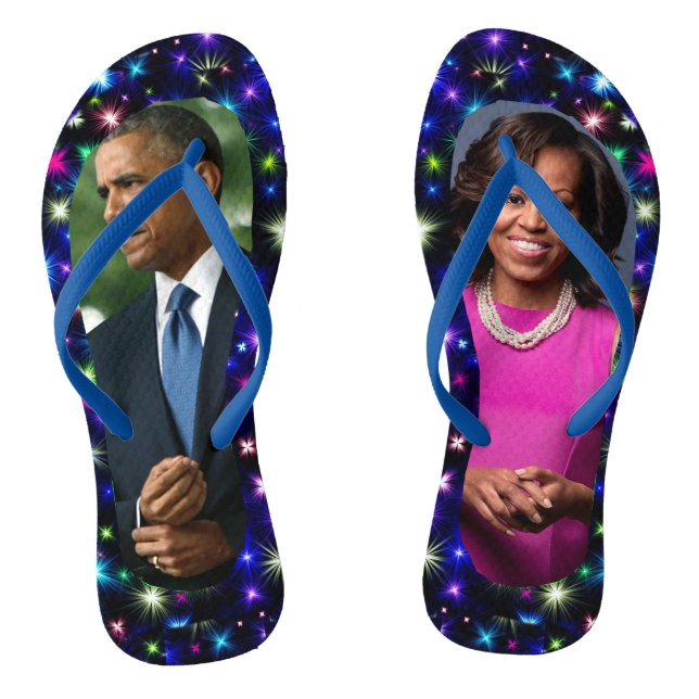 CHANCLAS EX PRESIDENTE OBAMA Y MICHELLE (Plantilla)