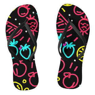 Chanclas Extravagancia de Frutas de Neón