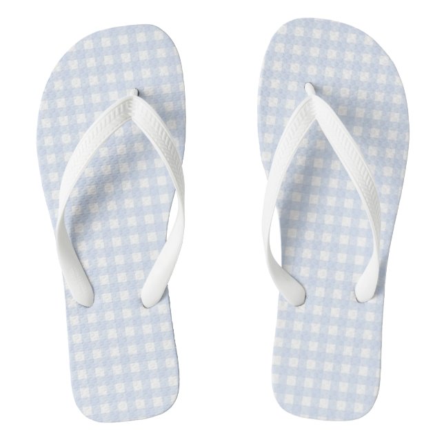 Chanclas F & L Azul Gingham (Plantilla)