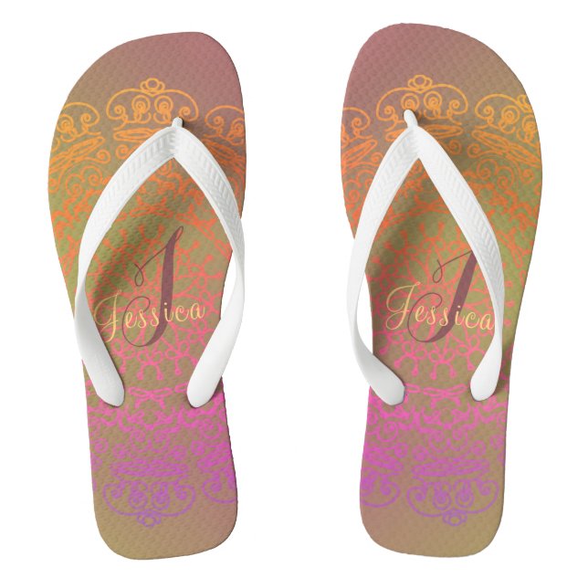 Chanclas Faded Monograma de tonalidad terrestre Mandala Fli (Plantilla)