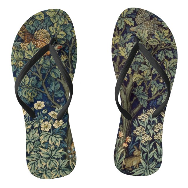 Chanclas Faisán pájaro árbol bosque William Morris (Plantilla)