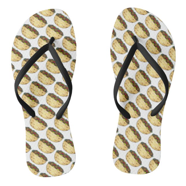 Chanclas Falafel Pita Sandwich Comida mediterránea Flip Flo (Plantilla)
