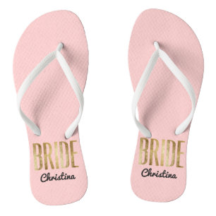 Chanclas Falsa novia elegante del oro que casa Bachelorette