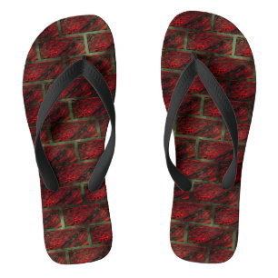 Chanclas ¿Falsa pared de ladrillo o baldosas expuestas que