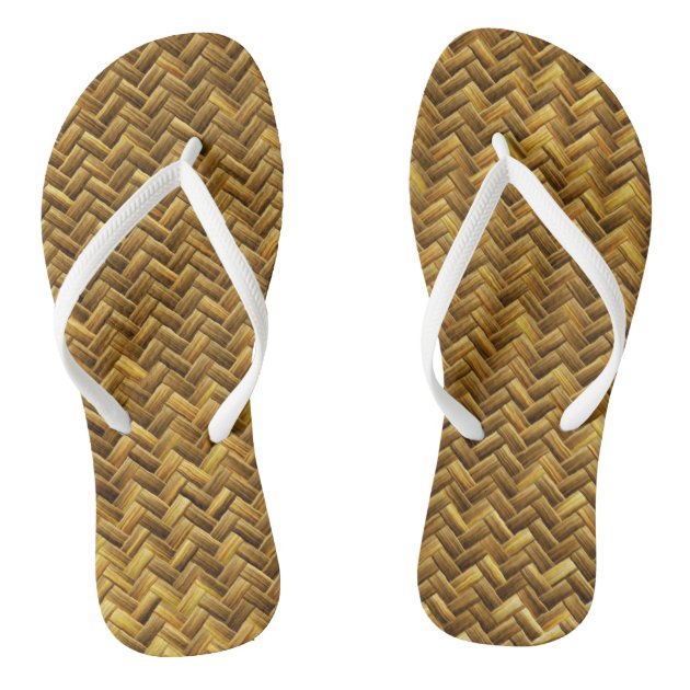 Chanclas Falsa textura de bamb r stica del modelo de Zazzle.es