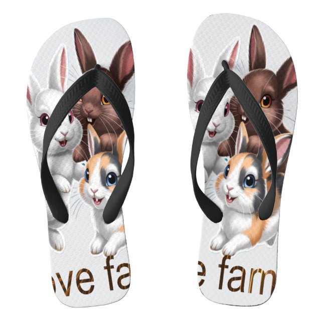 Chanclas Familia de conejos  (Plantilla)