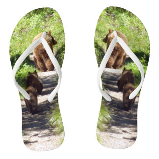 Chanclas Familia de oso marrón