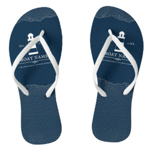 Chanclas Faro azul de la Marina Náutica Personalizada