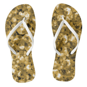 Chanclas Faux Gold Bubble Women's Flip Flops