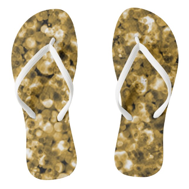 Chanclas Faux Gold Bubble Women's Flip Flops (Plantilla)