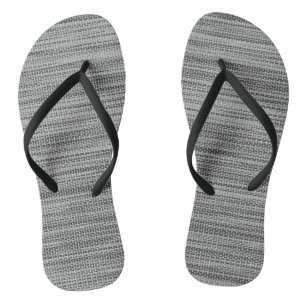 Chanclas Faux Gray Fabric Flip Flops
