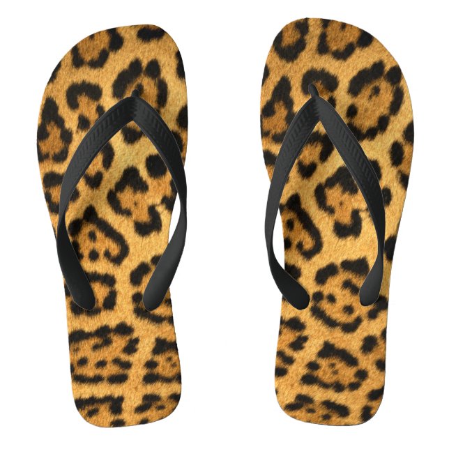 Chanclas Faux Jaguar Skin Flip Flops (Plantilla)