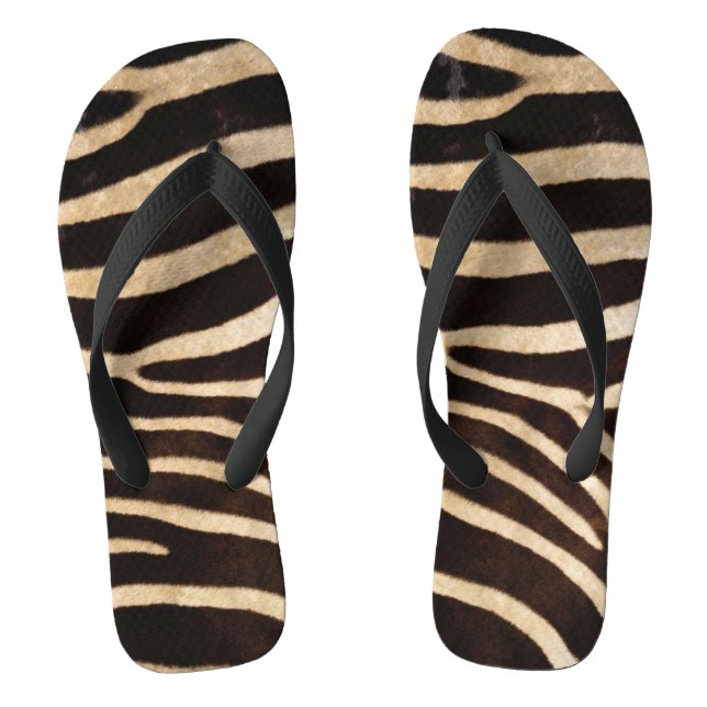 Chanclas Faux Zebra Skin Flip Flops (Plantilla)