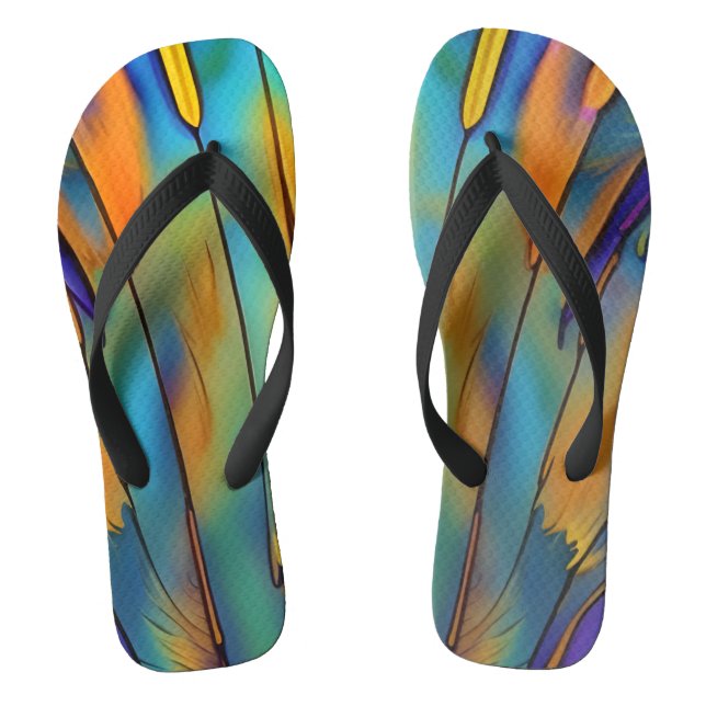 Chanclas Feather de vidrio templado AI Resumen de arte (Plantilla)