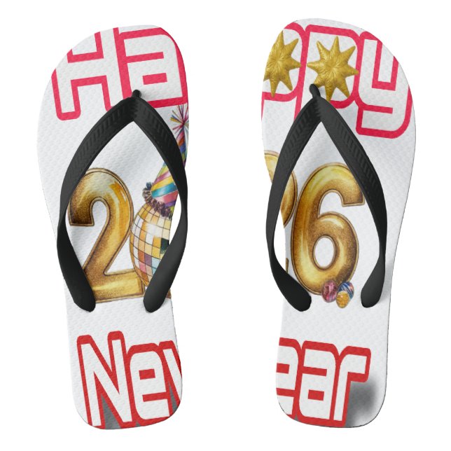 Chanclas Feliz año nuevo  (Plantilla)
