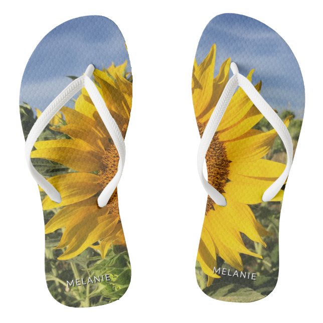 Chanclas Feliz Fun Sunflower Summer Beach (Plantilla)