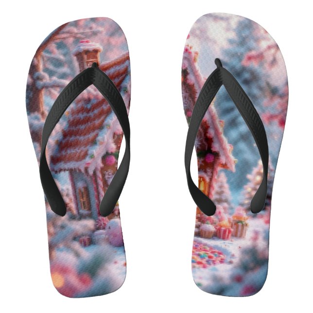 Chanclas Feliz invierno con Navidad  (Plantilla)
