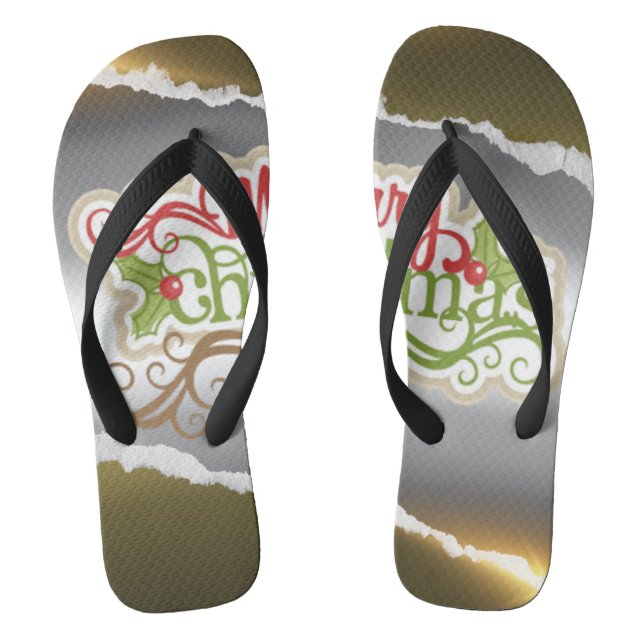 Chanclas Feliz Navidad  (Plantilla)