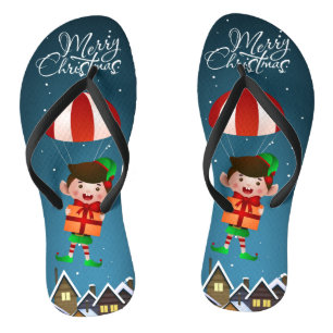 Chanclas Feliz navidad lindo moderno paracaidismo