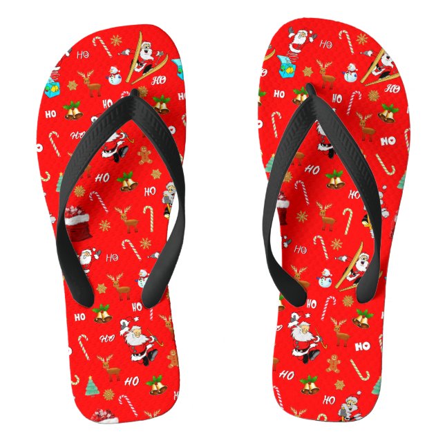 Chanclas Feliz Navidad Nice Naughty 25 de diciembre Navidad (Plantilla)