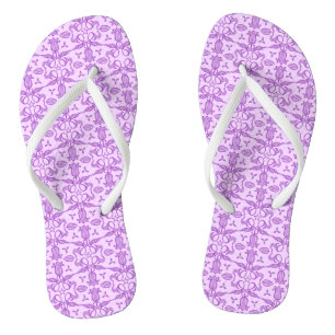 Chanclas Fenómenos de giro en el patrón azul de tulipán púr