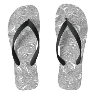 Chanclas Fern en blanco y negro