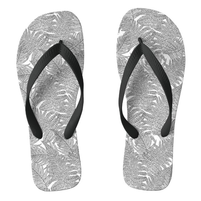 Chanclas Fern en blanco y negro (Plantilla)