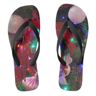 Chanclas Festividad colorida del árbol de Navidad multicolo